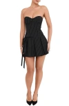 MISTRESS ROCKS PINSTRIPE UNDERWIRE STRAPLESS MINIDRESS