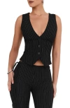 MISTRESS ROCKS PINSTRIPE WAISTCOAT