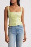 Mistress Rocks Sequin Cutout Corset Tank