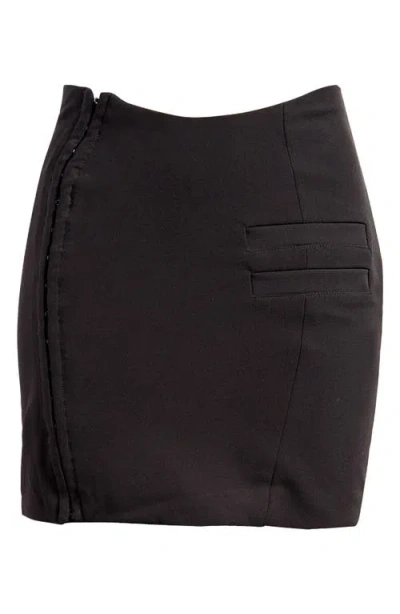Mistress Rocks Stretch Miniskirt In Black
