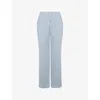 Mistress Rocks Womens Blue Striped Toggle-waist Stretch-woven Trousers In Blue