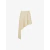 Mistress Rocks Floral Embroidered Asymmetric Hem Skirt In Cloud