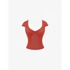 Mistress Rocks Lace Corset Top In Red Rose