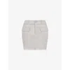 Mistress Rocks Womens Taupe Cargo-pocket Low-rise Stretch-cotton Mini Skirt In Taupe