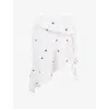 Mistress Rocks Womens Cloud Rose-embroidered Asymmetric Cotton Mini Skirt In Cloud