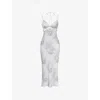 Mistress Rocks Marble Satin Slipdress In Marble