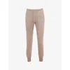 Mistress Rocks Womens  Slim-fit Elasticated-waist Knitted Jogging Bottoms In Biscuit
