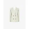 Mistress Rocks Womens Taupe Strictly Business Oversized Faux-leather Blazer In Taupe