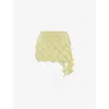Mistress Rocks Womens Vanilla Ruffled Asymmetric-hem Georgette Mini Skirt In Vanilla