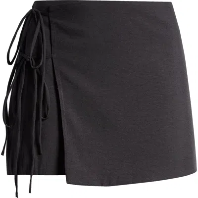 Mistress Rocks Wrap Miniskirt In Black