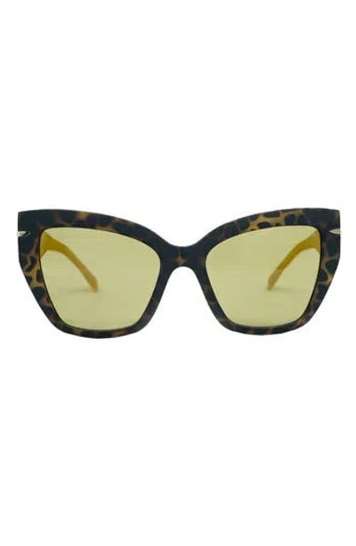 Mita Sustainable Eyewear 56mm Gradient Cat Eye Sunglasses In Yellow