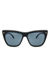 Mita Sustainable Eyewear 58mm Wynwood Cat Eye Sunglasses In Blue