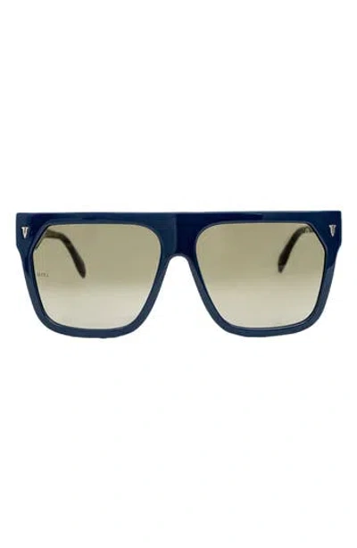 Mita Sustainable Eyewear 59mm Square Sunglasses In Blue
