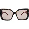 Mita Sustainable Eyewear 60mm Square Sunglasses In Matte Demi/mt Red