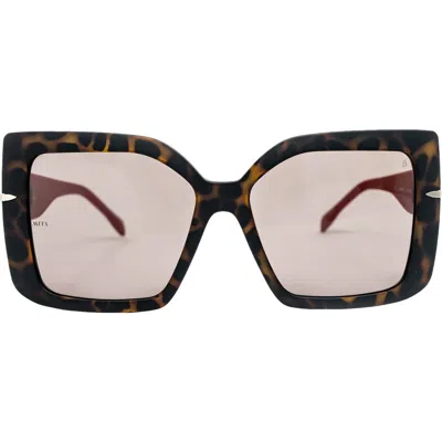 Mita Sustainable Eyewear 60mm Square Sunglasses In Matte Demi/mt Red