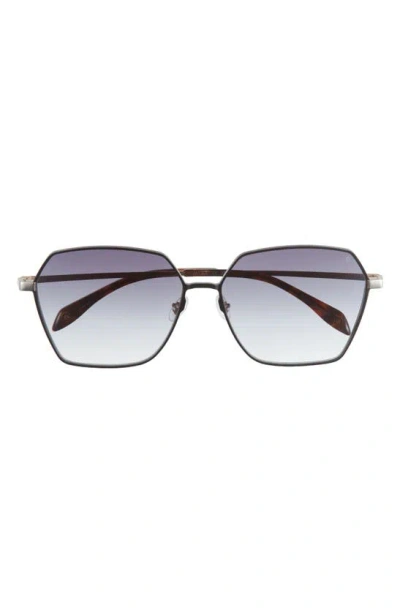 Mita Sustainable Eyewear 63mm Geometric Sunglasses In Black