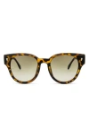 Mita Sustainable Eyewear Brickell 50mm Round Sunglasses In Brown