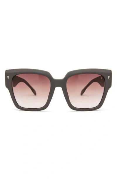 Mita Sustainable Eyewear Capri 56mm Geometric Sunglasses In Brown