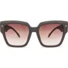 Mita Sustainable Eyewear Capri 56mm Geometric Sunglasses In Neutral