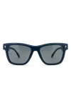 Mita Sustainable Eyewear The Wave 50mm Square Sunglasses In Matte Dk. Blue/smoke