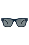 Mita Sustainable Eyewear The Wave 50mm Square Sunglasses In Matte Dk. Blue/ Smoke