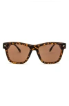 Mita Sustainable Eyewear The Wave 50mm Square Sunglasses In Matte Tortoise / Brown
