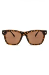 Mita Sustainable Eyewear The Wave 50mm Square Sunglasses In Matte Tortoise/brown