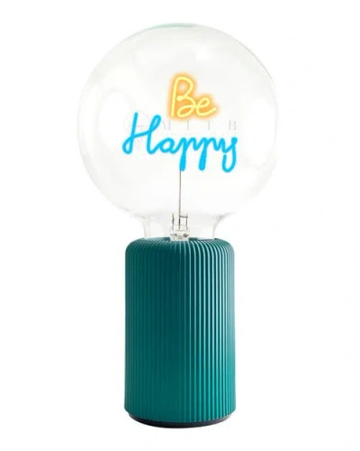 Mitb Be Happy Portable Table Lamp In Blue