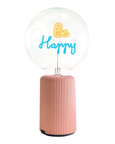 Mitb Be Happy Portable Table Lamp In Pink