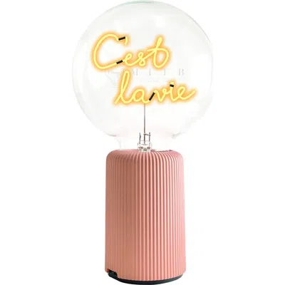 Mitb Cest Lavie Portable Table Lamp In Pink