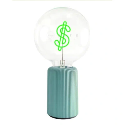Mitb Dollar Sign Portable Table Lamp In Blue