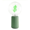 Mitb Dollar Sign Portable Table Lamp In Green