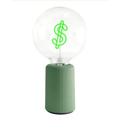 Mitb Dollar Sign Portable Table Lamp In Green
