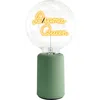 Mitb Drama Queen Portable Table Lamp In Green