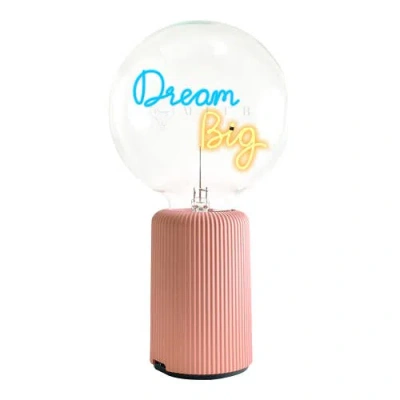 Mitb Dream Big Portable Table Lamp In Pink
