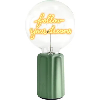 Mitb Follow Your Dreams Portable Table Lamp In Green