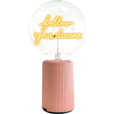 Mitb Follow Your Dreams Portable Table Lamp In Pink