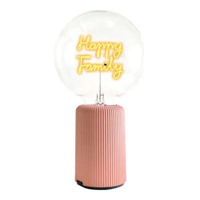 Mitb Happy Family Portable Table Lamp In Pink