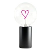 Mitb Heart Portable Table Lamp In Black