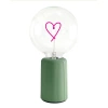 Mitb Heart Portable Table Lamp In Green