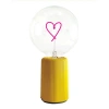 Mitb Heart Portable Table Lamp In Yellow