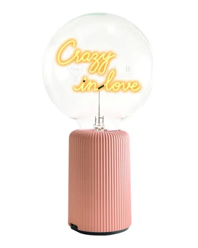 Mitb In Love Portable Table Lamp In Pink