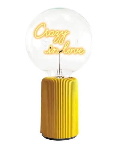 Mitb In Love Portable Table Lamp In Yellow