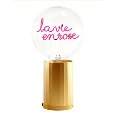 Mitb La Vie En Rose Portable Table Lamp In Gold