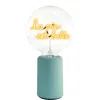 Mitb La Vie Est Belle Portable Table Lamp In Blue