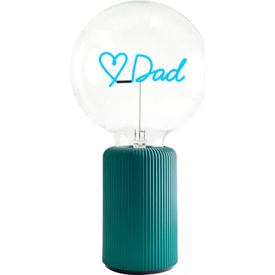 Mitb Love Dad Portable Table Lamp In Blue