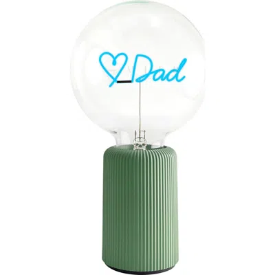 Mitb Love Dad Portable Table Lamp In Green