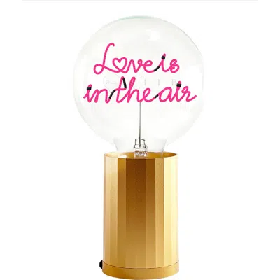 Mitb Love Is In The Air Portable Table Lamp In Gold