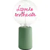 Mitb Love Is In The Air Portable Table Lamp In Green
