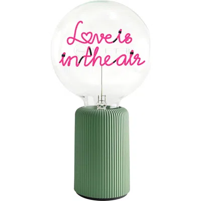 Mitb Love Is In The Air Portable Table Lamp In Green